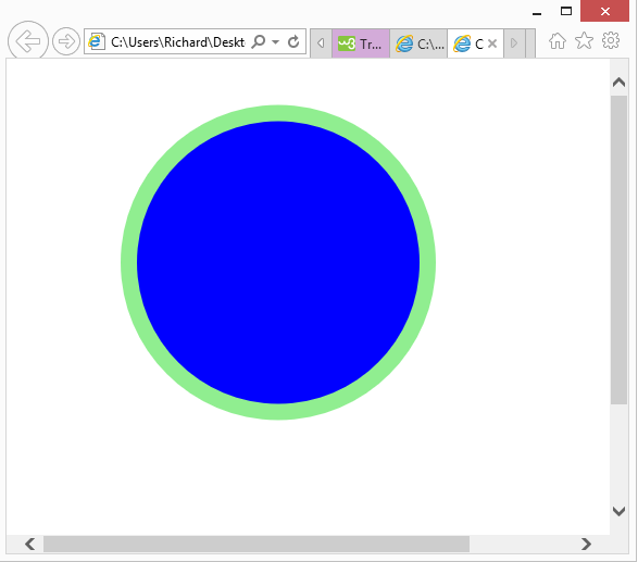 SVG rendered by IE